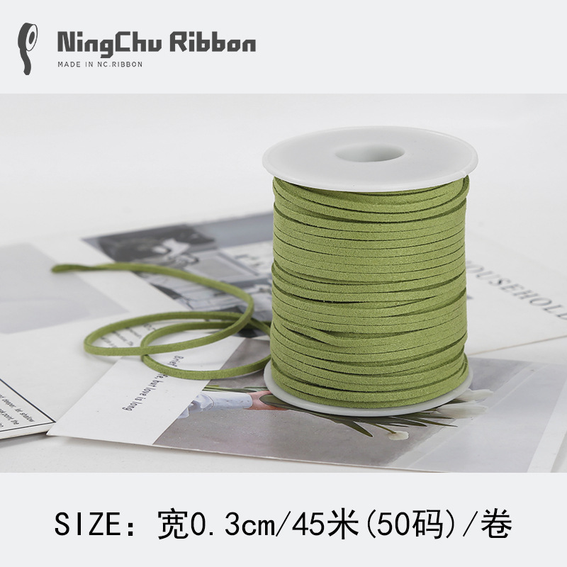 Coreano terciopelo deerskin cuerda floral terciopelo cinta ramo fresco cinta DIY regalo vaca cadena regalo decoración de la torta