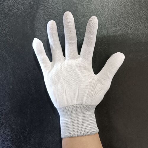 White Nylon Thin Protective Gloves, Comfortable for Work, 13-Needle Nylon Gloves, Wholesale, One Piece