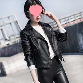 皮衣女春秋新款女装短款韩版修身显瘦机车小皮衣克大码外套
