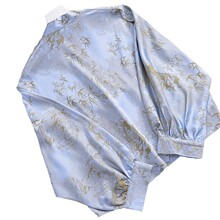 新中式国风短款外套上衣薄款秋季花色缎面开衫吊带裙外搭旗袍披肩