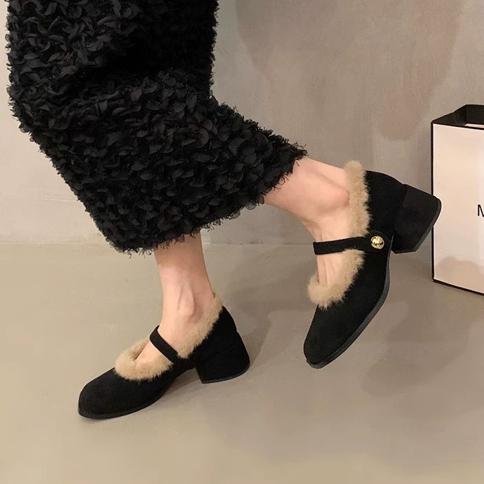 Демисезонная обувь, обувь с флисом, французский стиль, стиль Chanel, корейский стиль