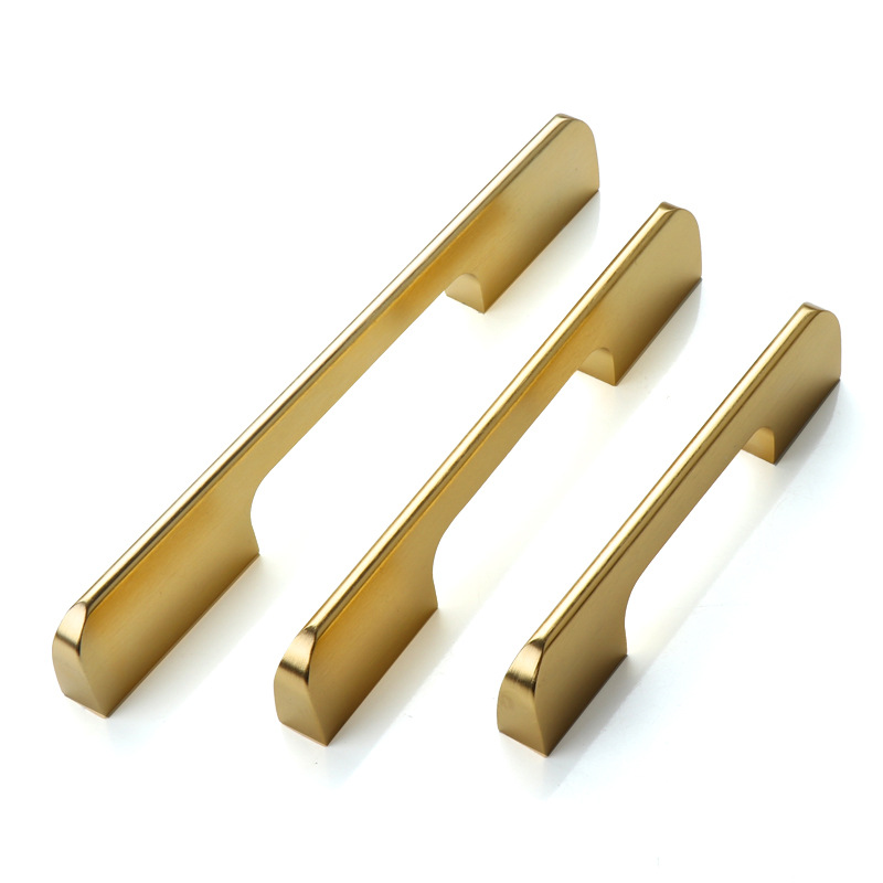 Moderno minimalista bala de aleación de aluminio sólido alargado armario puerta manija oro zapato gabinete negro puerta manija