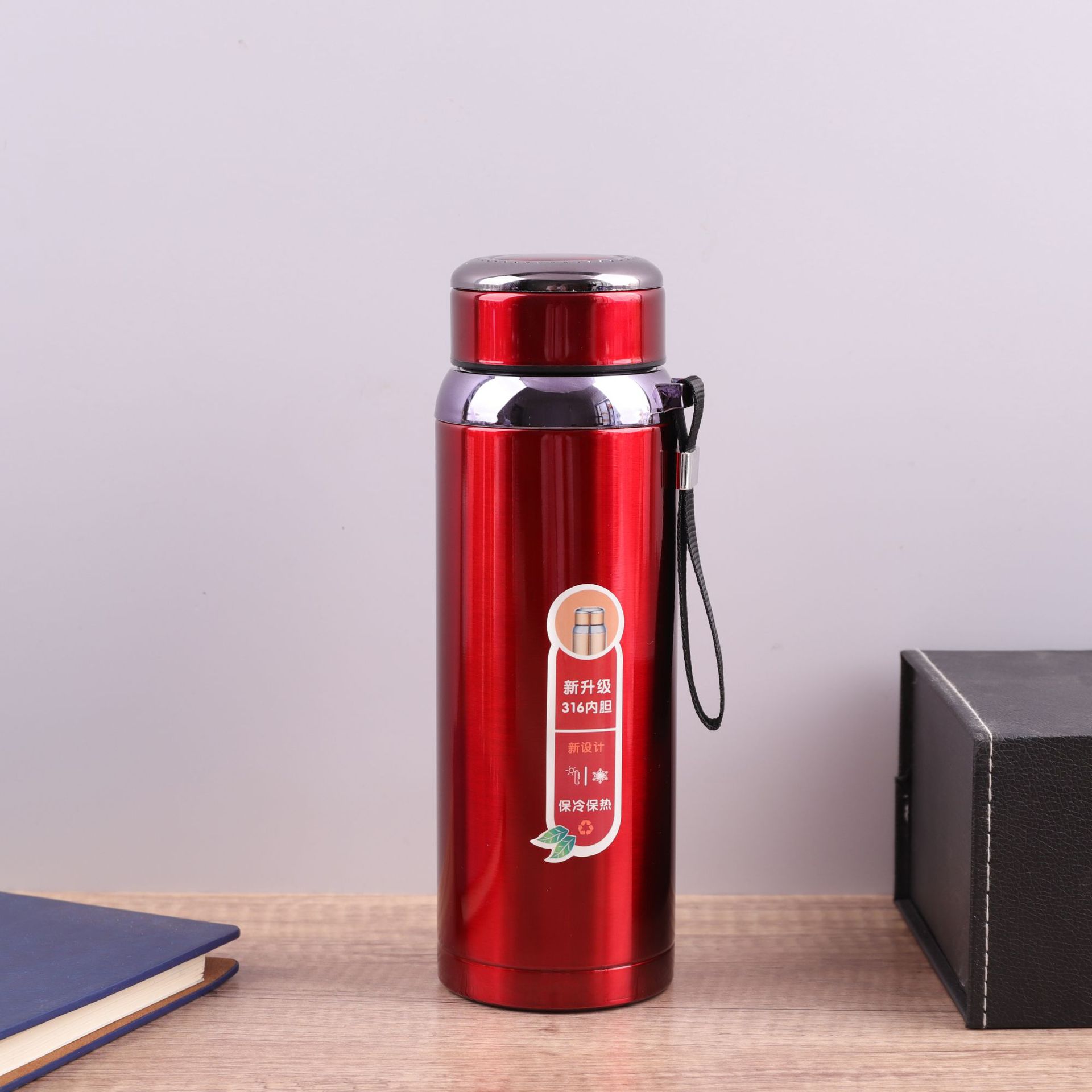 Nuevo 316 de acero inoxidable taza del vacío gradiente Sling olla viaje gran capacidad deportes al aire libre hervidor logotipo por mayor