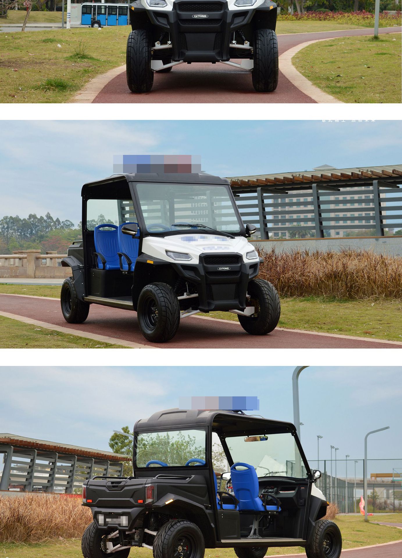 Guangdong Lutong Golf Cart Electric Sightseeing Resort Off-Road Tour Elevated Battery Car Sightseeing Vehicle