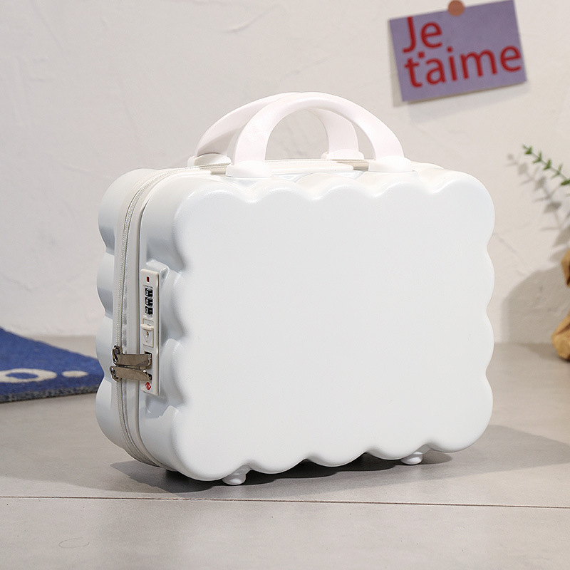 Nueva maleta cosmética japonesa y coreana, maleta de 14 pulgadas, maleta con contraseña, mini maleta pequeña, recuerdos festivos transfronterizos