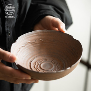 Raw Ore Stoneware Glazed Deep Mouth Pot Bearing Tea Bearing Kung Fu Tea Set Tea Ceremony Accessories Dresser Pot Pot Pot Pad Small Tea Tay