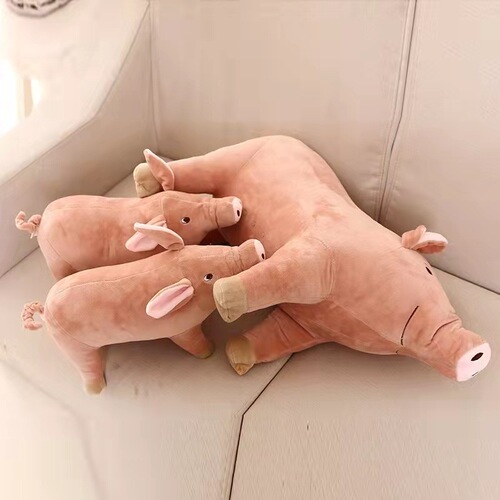 Cute simulation sow doll piglet plush toy pig doll photography props pig doll machine doll wholesale