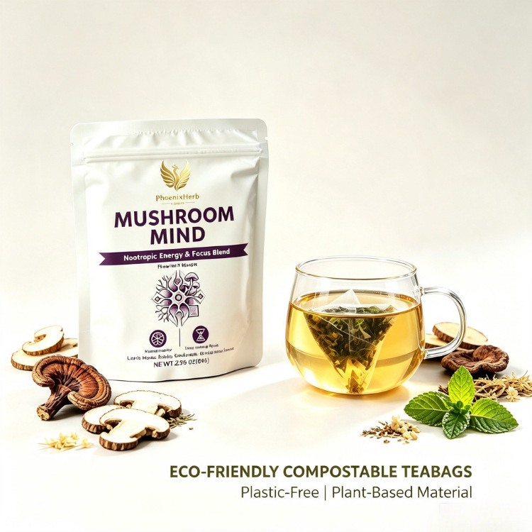 Seaweed Burdock Mineral Herbal Tea 60g Corn Fiber Pyramid Tea Bags Cold Brewed Sugar Free details