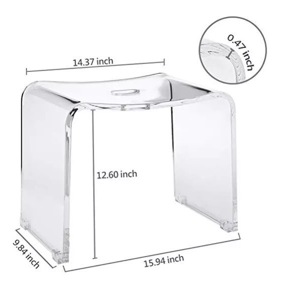 亚克力水晶透明U形凳子换鞋凳简约化妆凳创意家用浴室凳置物茶几