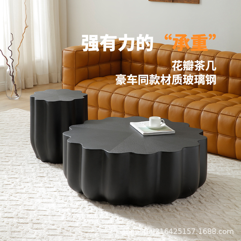Modern and minimalistic glass round black furniture