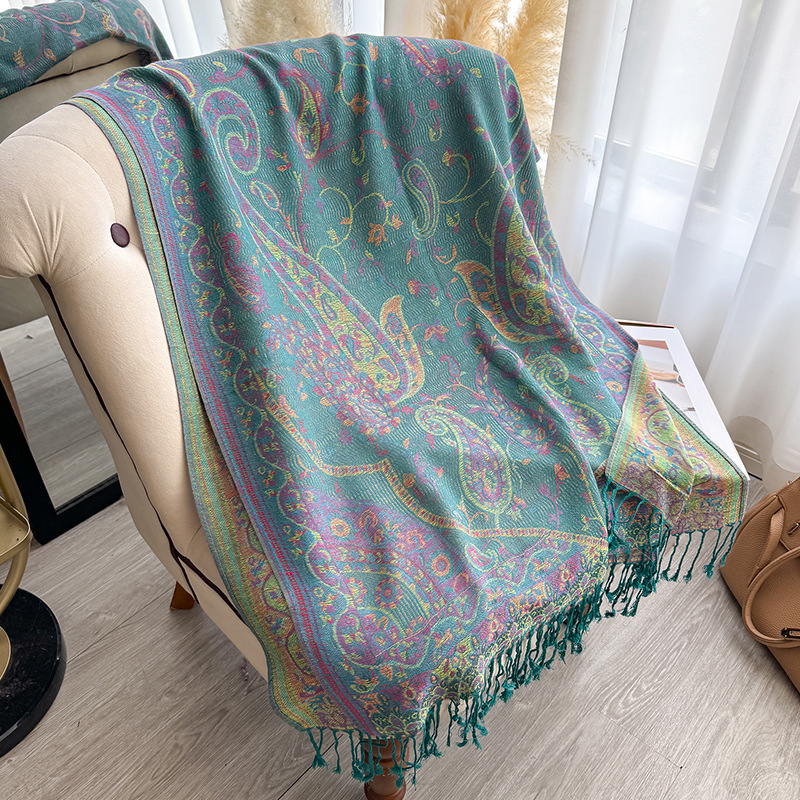 Chal de Jacquard de Imitación Cachemira Térmico para Primavera image 8