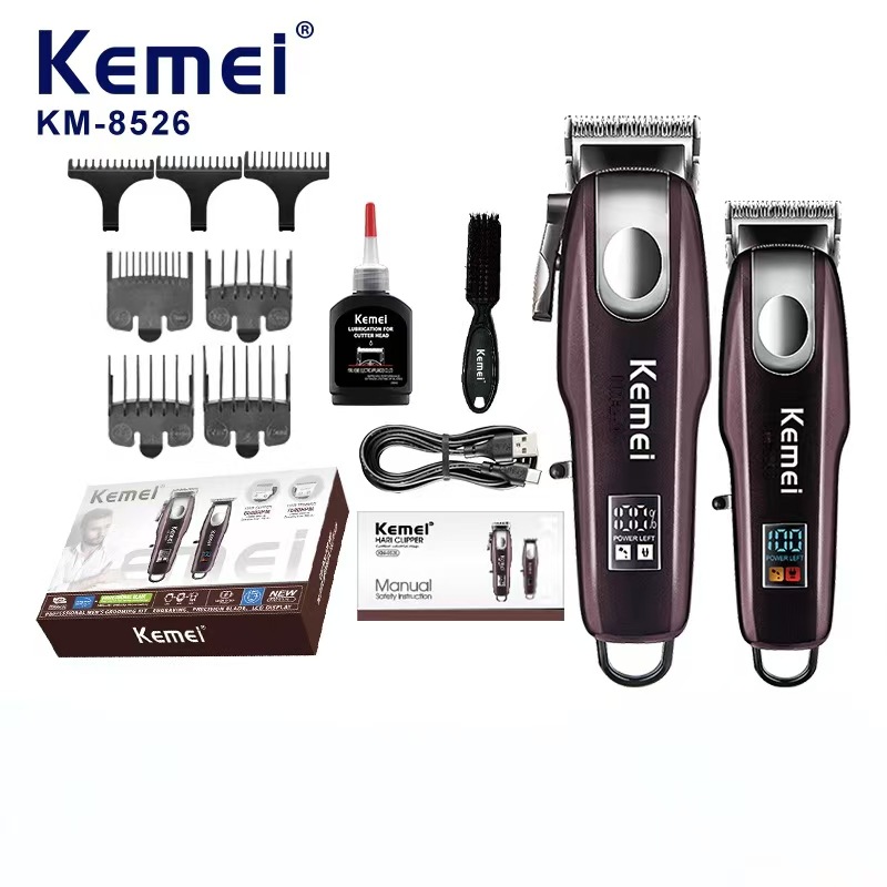 Kemei Kemei profesional cortapelos eléctricos cortapelos eléctricos con pantalla digital inteligente cortapelos eléctricos de alta potencia