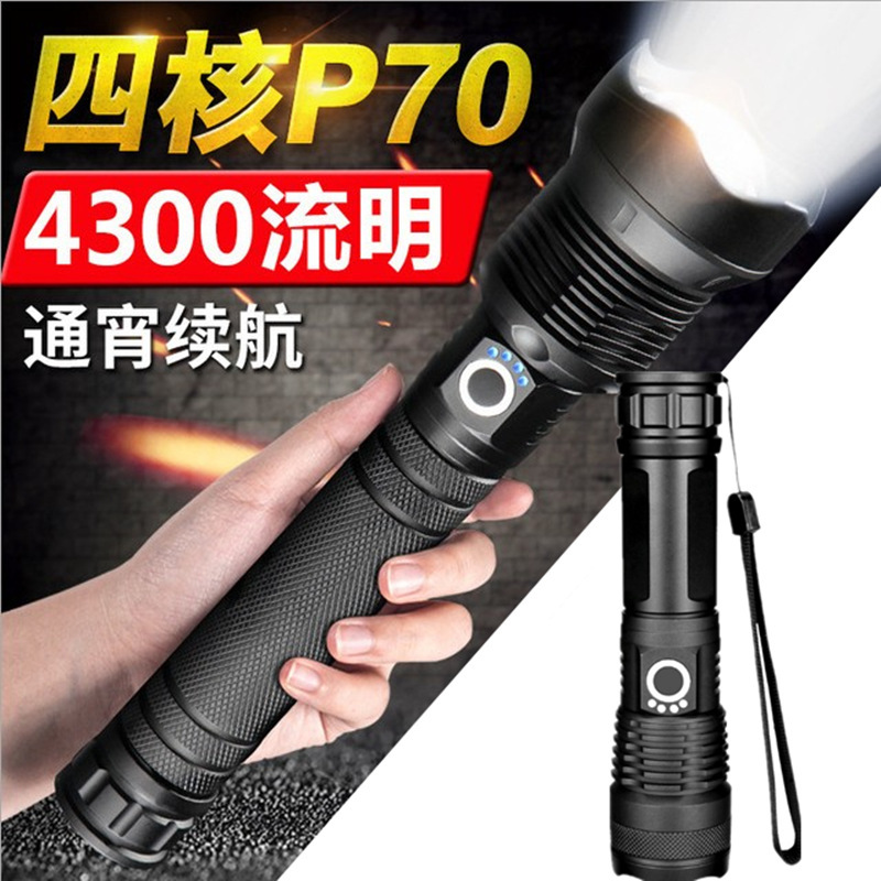 Liangte se especializa en linternas P70 de alta luminosidad, linternas P50 recargables por USB con enfoque telescópico ajustable, ultrabrillantes y de largo alcance, hechas de aleación de aluminio.