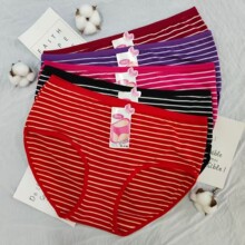 内裤女地摊货女士三角裤中老年条纹舒适透气便宜批发现货货源工厂