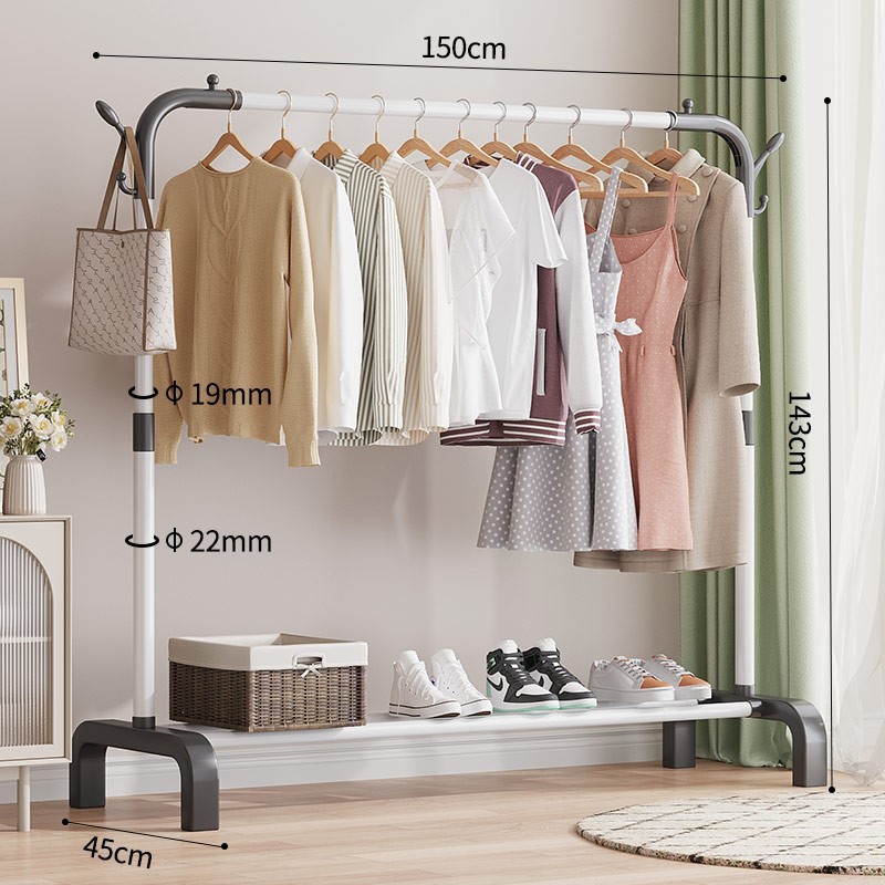 흰색 길이 150cm [두꺼워진 강관 업그레이드]