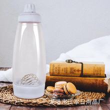 跨境热销厨房面糊分配器奶油壶带刻度手摇面糊搅拌瓶厂家现货供应