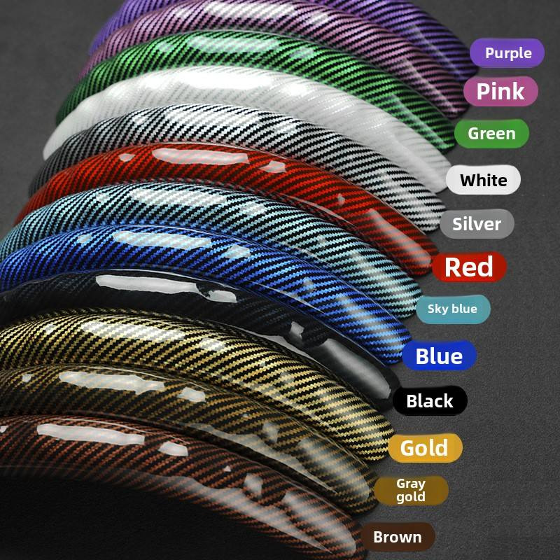 Cross-Border Best-Selling Carbon Fiber Style Anti-Glare Car Steering Wheel Cover Three-Piece Set Suitable for General Motors