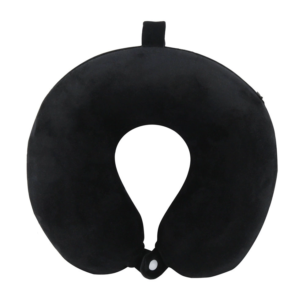 Travel pillow direct sales solid color spandex U-shaped pillow memory foam creative design nap neck pillow wholesale