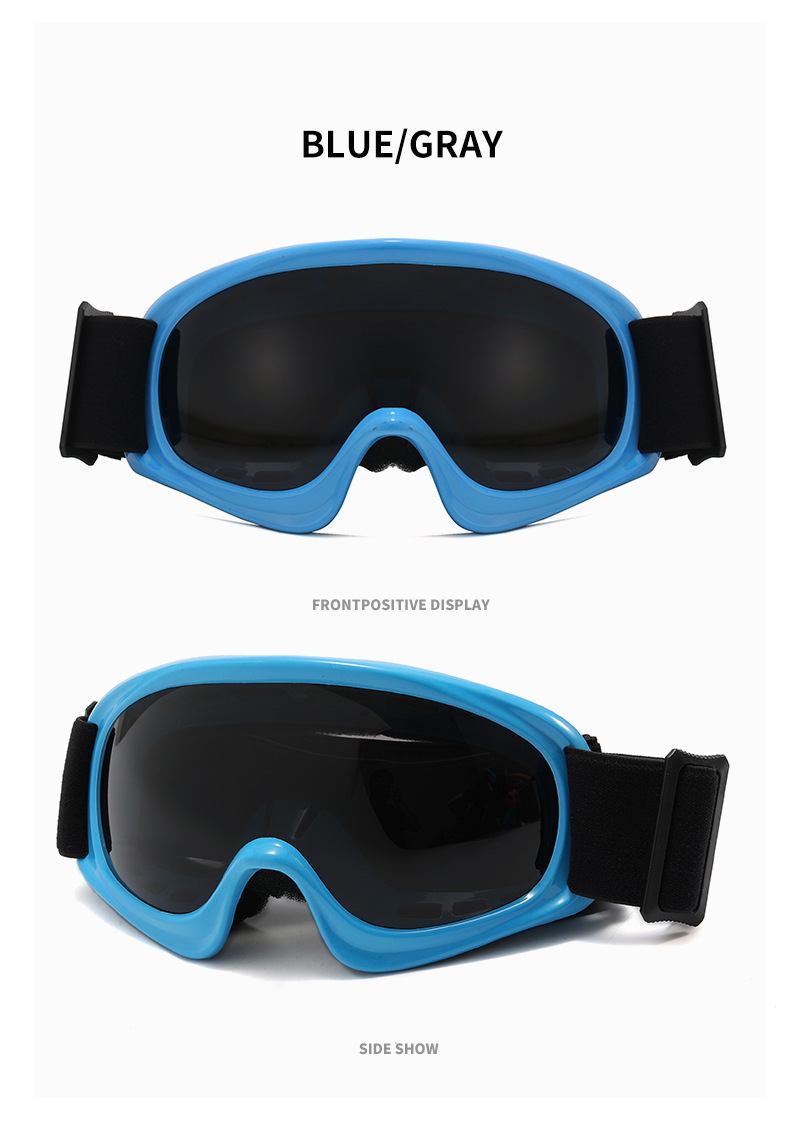 Yeni açık hava spor güneş gözlükleri, rüzgar geçirmez gözlükler, şık ve renkli çocuk kayak gözlükleri_voghion.com