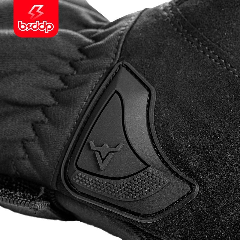 Guantes calientes de motocicleta de invierno a prueba de caídas impermeables para hombres al aire libre ciclismo de pantalla táctil de esquí de lana a prueba de frío grueso
