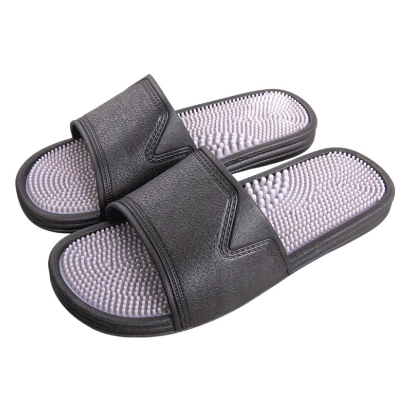 Массажные тапочки для мужчин с жесткими шипами и мягкими шипами для домашнего использования с частицами шипов для дома, нескользящие массажные тапочки для всех сезонов.