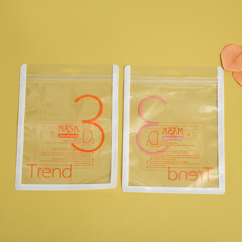 3D adult packaging bag, simple and transparent, new environmentally friendly and hygienic composite bag, hangable ziplock bag wholesale