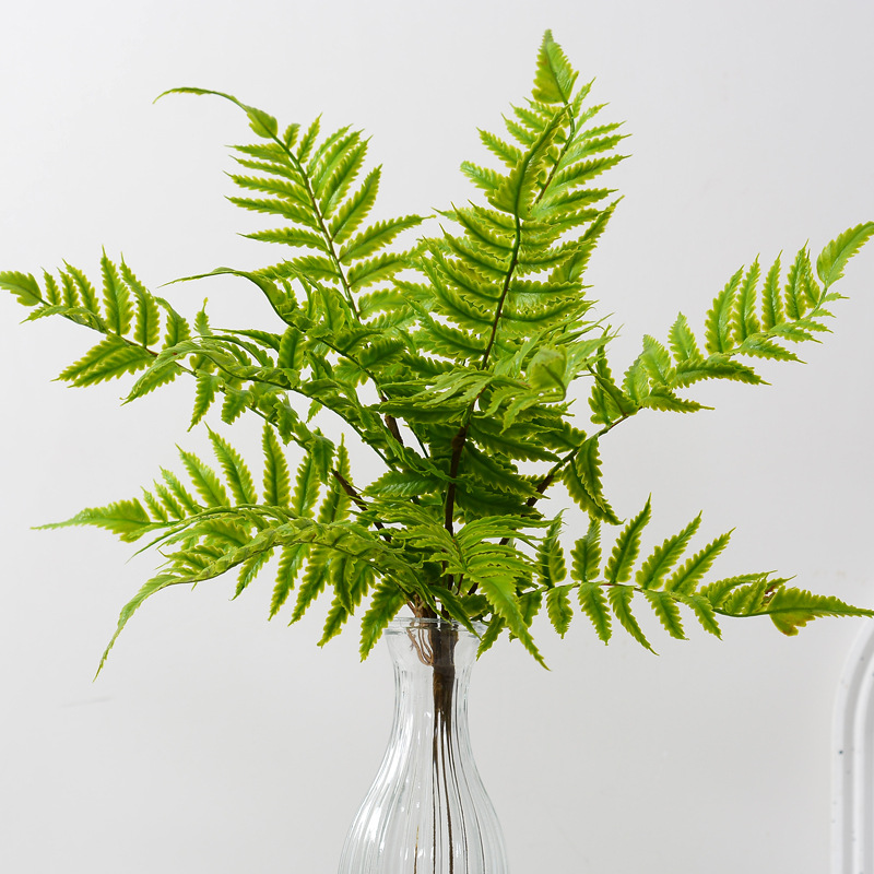 北歐風簡約仿真綠植寬葉蕨草蕨類植物牆裝飾葉子插花配草婚慶花藝