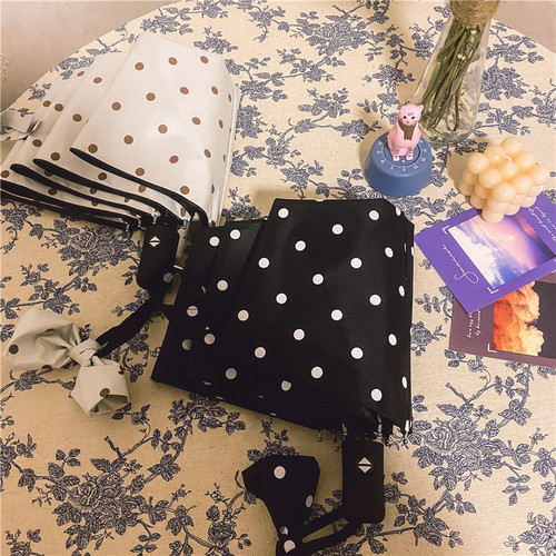 Custom Logo Advertorial Umbrella with Fresh Style Sunshade, Women's Foldable Rain Umbrella, Dual-Purpose Automatic Sun Umbrella