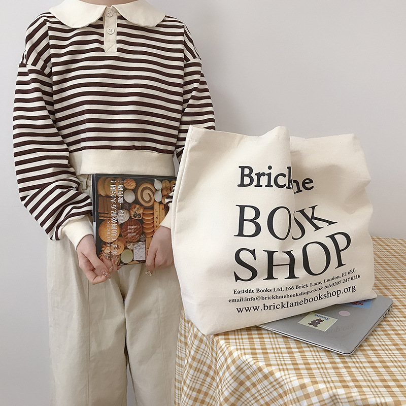 耶语/2021春季新款小清新印花学生包包书包托特包大容量帆布袋