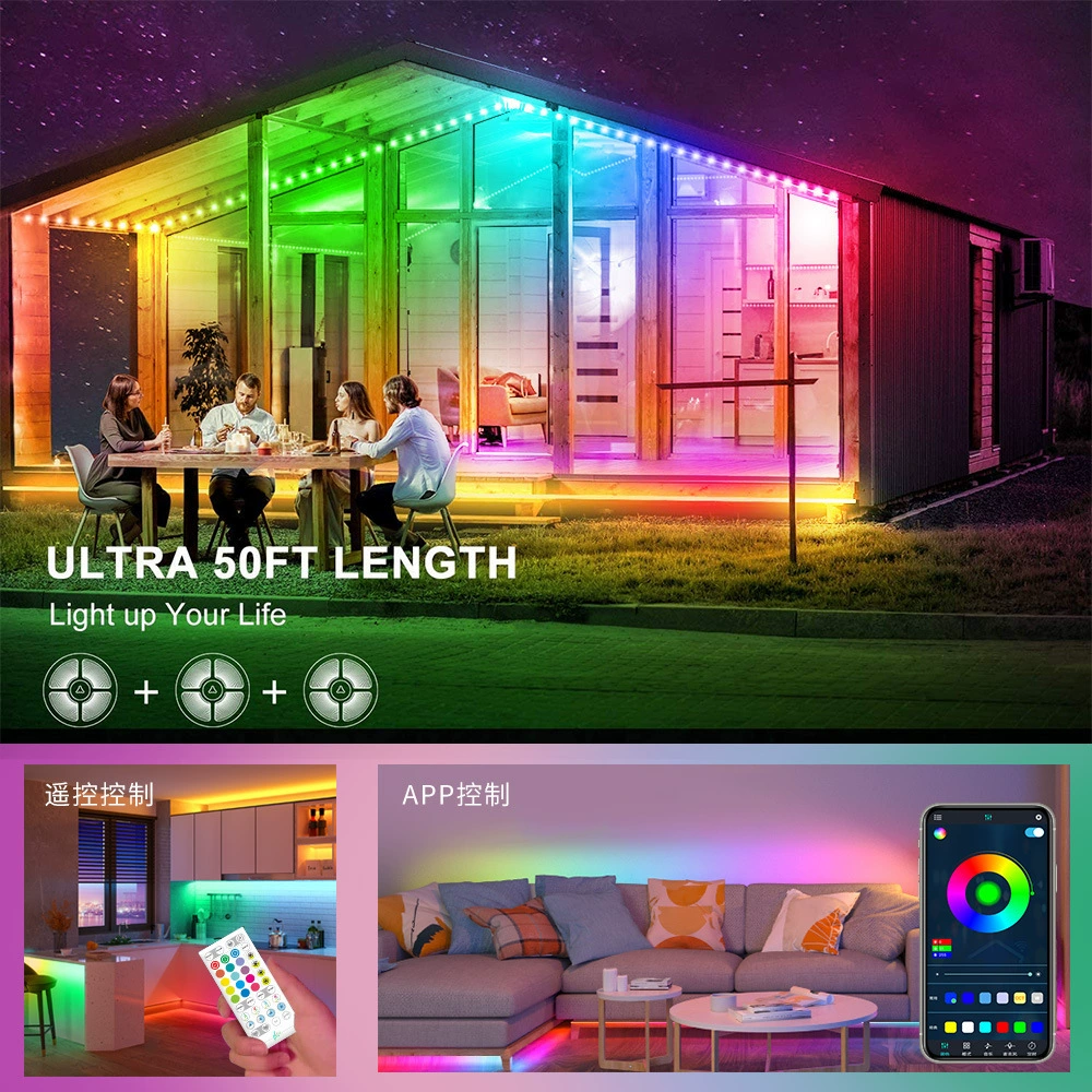 Световая лента Baoma Bluetooth с волшебным светом, DC5V dreamcolor RGBIC, яркая подсветка для ТВ