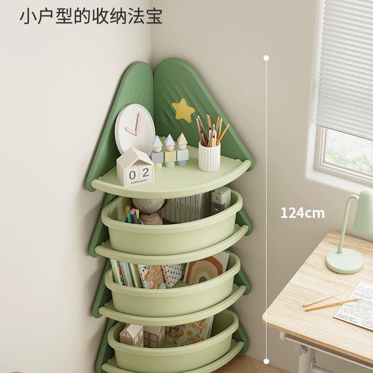 Хабиф Дерево Детская игрушка Хранилище держатель на стене Угловой шкаф Рождественская елка Детская книжная полка на полу Многослойное хранение