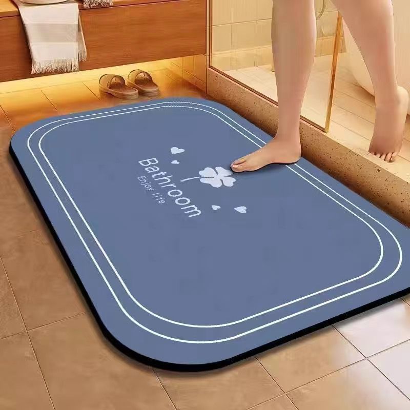 ソフト珪藻泥吸収マット浴室床マット浴室ドアノンスリップ速乾性フットマットドアマットトイレホームカーペット|undefined