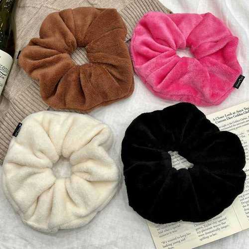Super Large Home and Outdoor Towel, Hair Ties, Dry Towel, Elegant Simple Style, Autumn and Winter Super Large Plush Large Intestine Hair Ties, Hair Ribbons