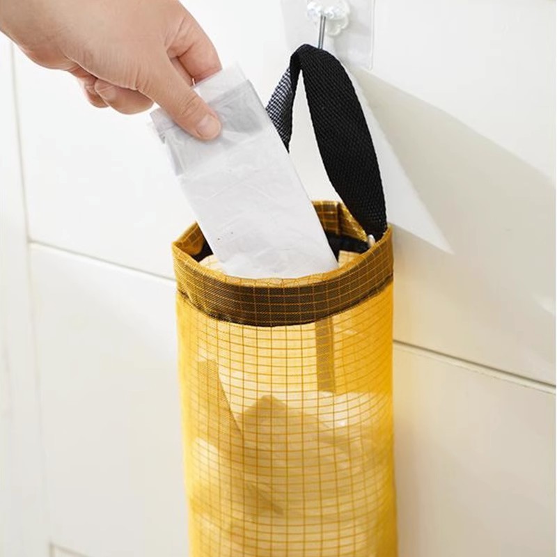 ゴミ袋収納袋家庭用壁掛け引き出し式キッチン収納袋ビニール袋靴カバー大容量収納神器|undefined