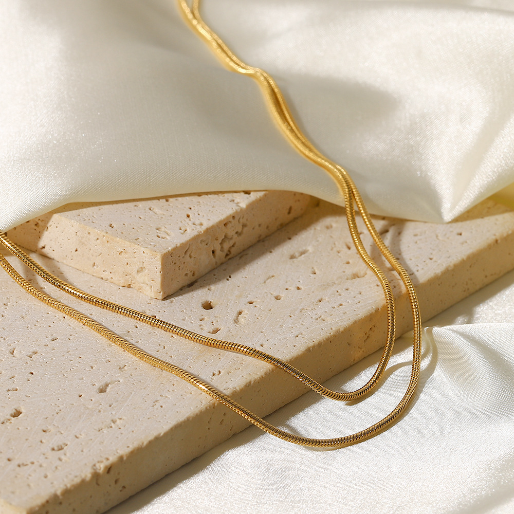 Fashion Geometric Stainless Steel Choker Gold Plated Stainless Steel Necklaces