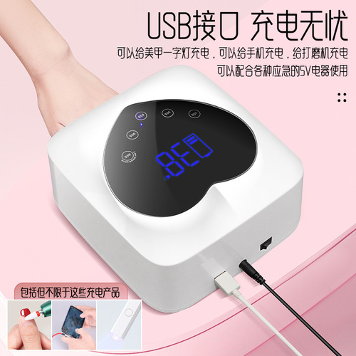 Cross-border new wireless nail phototherapy lamp rechargeable nail lamp lithium battery electric baking drying nail phototherapy machine