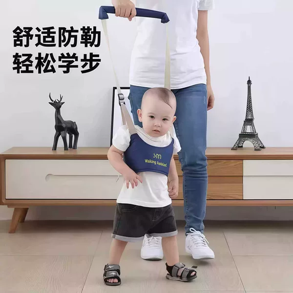 Baby Walking Harness Anti-Strangle Breathable Toddler Walking Aid Anti-Fall Device Dual-Use Baby Leash