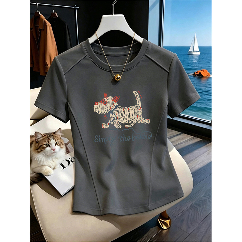 Charcoal gray (graffiti line puppy style) / S