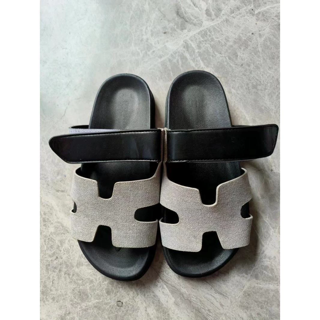 Summer universal slippers, velcro strap, plus sizes (women's open-toe sandals)