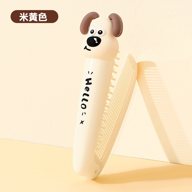 かわいいポータブル折りたたみコーム、リラックマの小さなコーム、旅行や外出に便利なミニヘアコーム|undefined