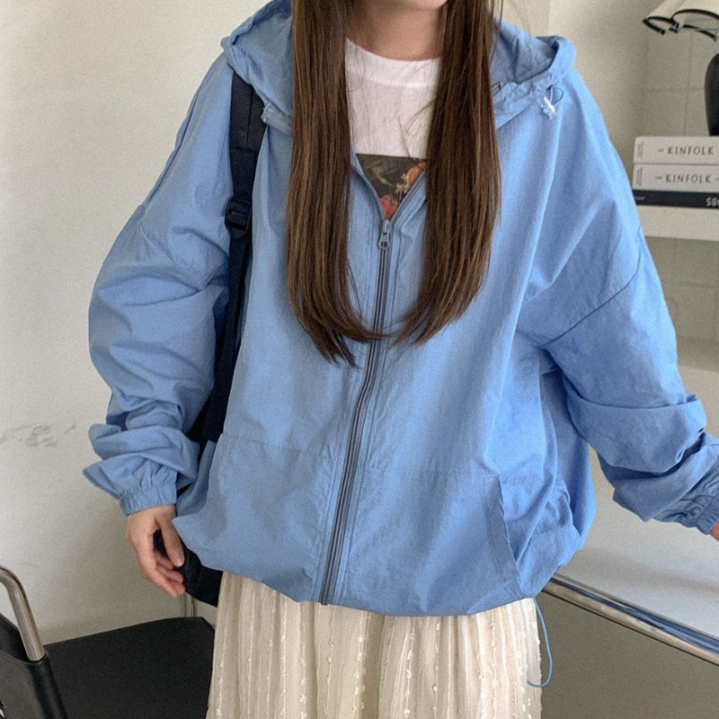2026 New Lightweight Sunshade Commuter High-Quality Zipper Jacket, Sweet, Cool, Comfortable, Stylish, Simple Hooded Sun Protection Shirt