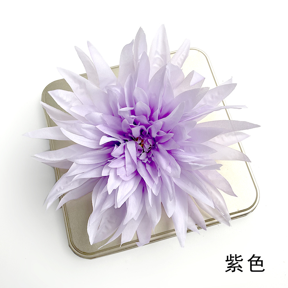 仿真花大丽花 diy绢布大号假花金丝菊中秋花灯配饰头饰花环材料包