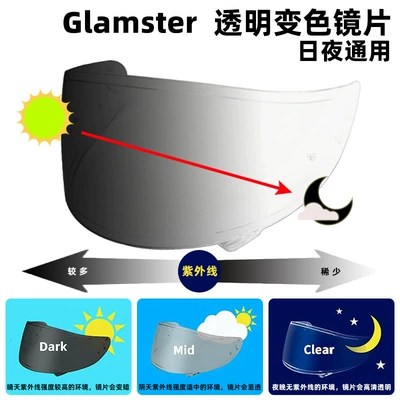 Anti-Fog Sticker — Motorcycle helmet anti-fog film - dark-brown-glamster-clear-photochromic-lenses
