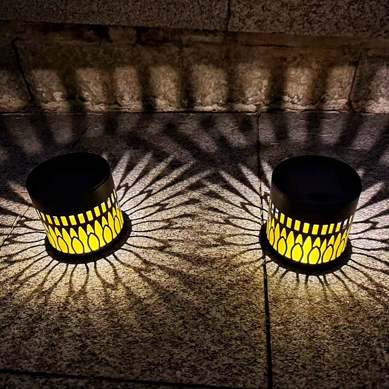Solcellsdriven mandala solros vägglampa för trädgårdsbelysning_voghion.com