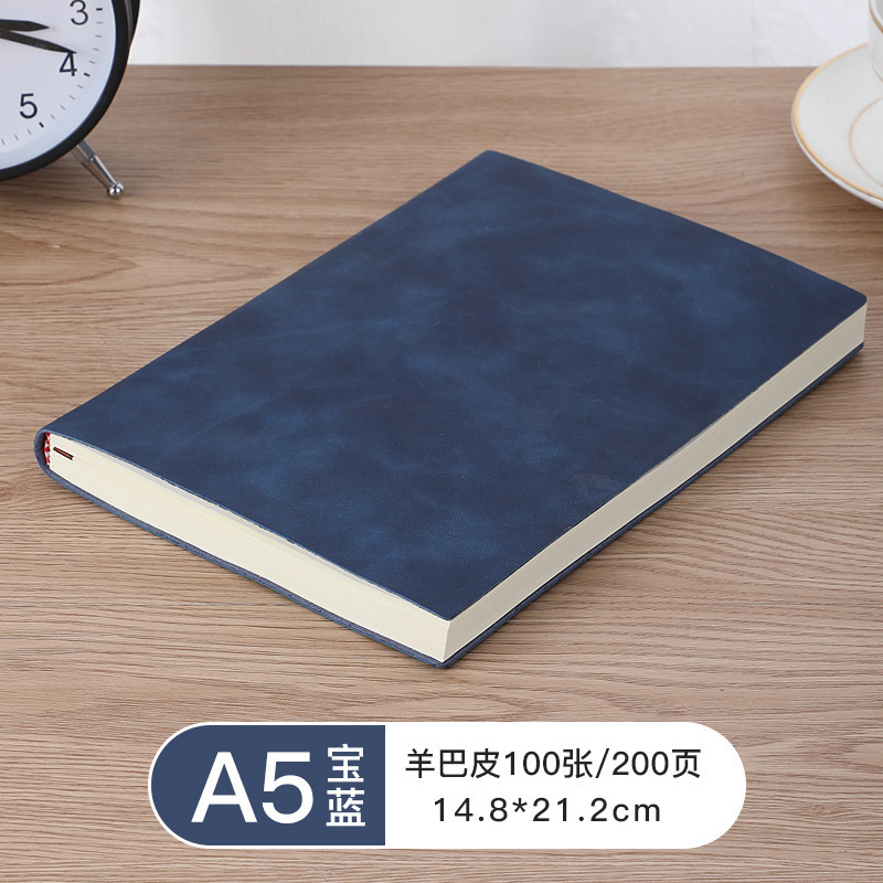 A5 cuaderno personalizado logotipo de oficina de negocios regalos de cuero suave grueso de alto valor facial hebilla cuaderno caja de regalo