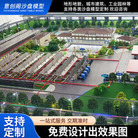 厂家批发沙盘模型制做新能源发电模型展示学校工厂微缩沙盘模型