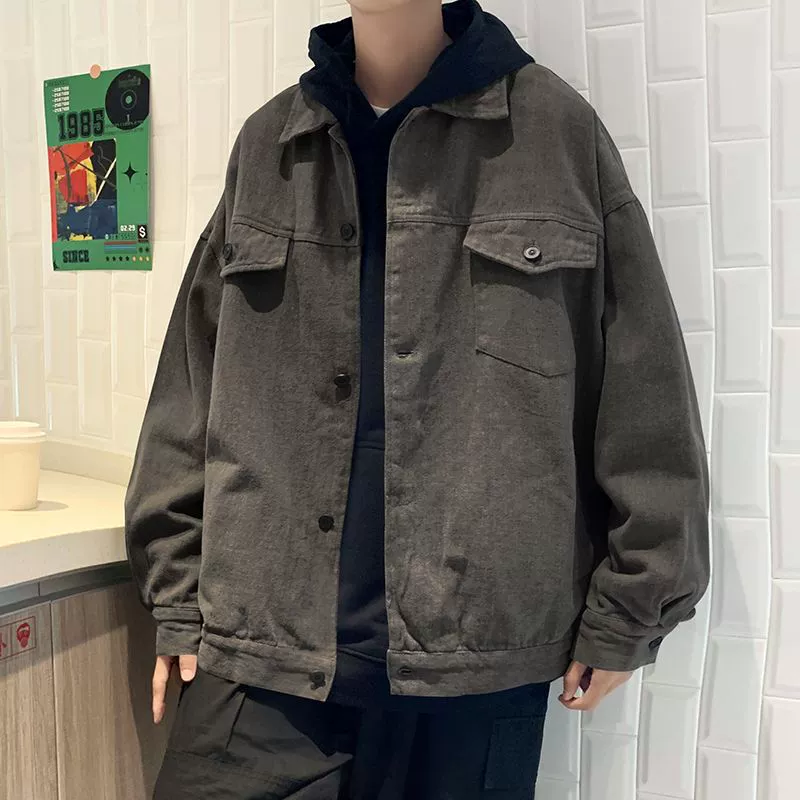 Trend autumn retro jacket, American style, oversize