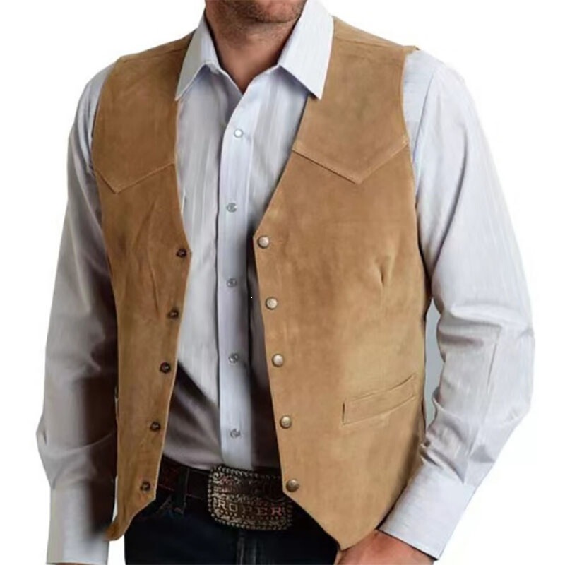 Cross-Border Foreign Trade Men's Clothing Independent Site Men's Casual One-Piece Vest Jacket Yellowstone Slim-Fit Suit Vest