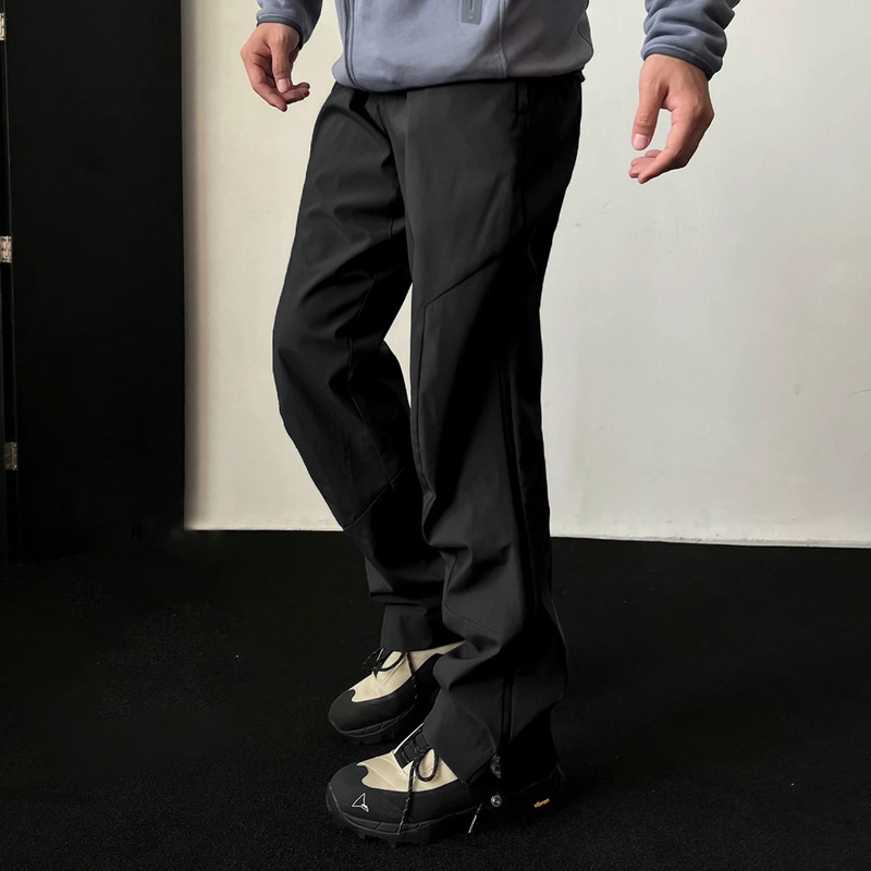 JTFS Machete Hard Shell "Outdoor Side Zipper Waterproof Autumn Three-dimensional Cut Charge All-match Sports Pants