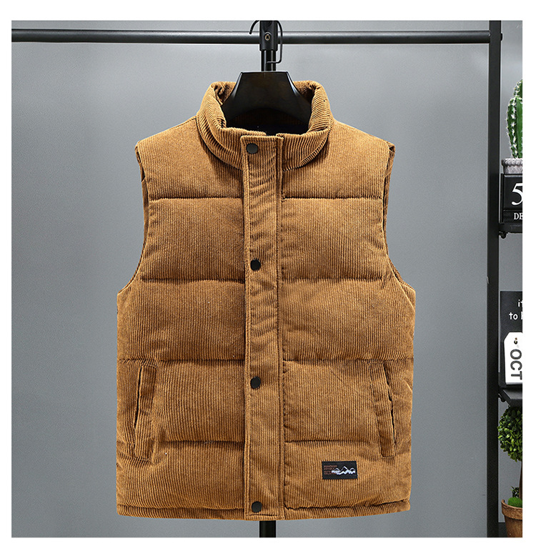 Gilet uomo in velluto a coste cotone imbottito invernale_voghion.com